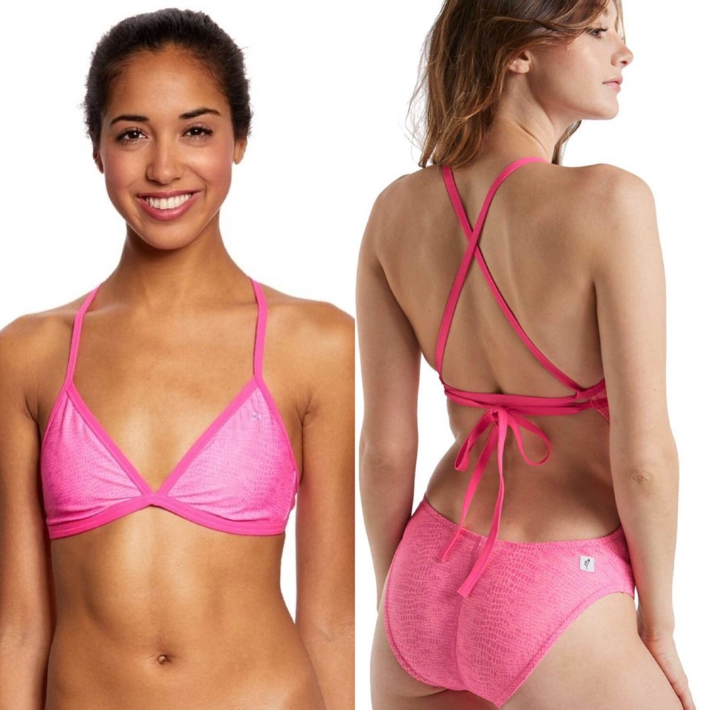 Speedo Size XS Printed Swim Top Pink